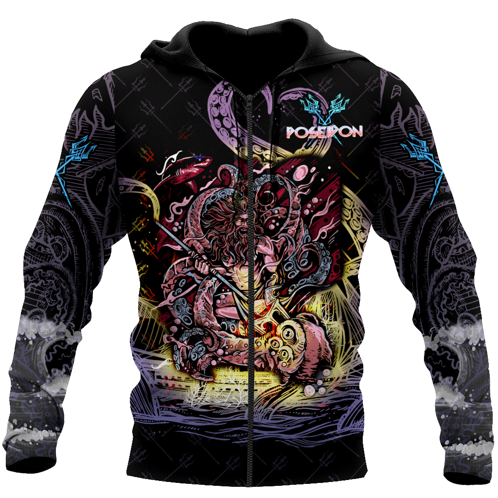 Poseidon Master of the sea Over 3D Printed MH270520-ML-Apparel-ML-Zipped Hoodie-S-Vibe Cosy™