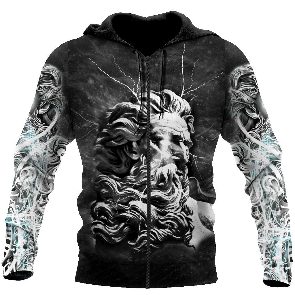 Zeus - King of God 3D Printed MH230520-Apparel-ML-Zipped Hoodie-S-Vibe Cosy™