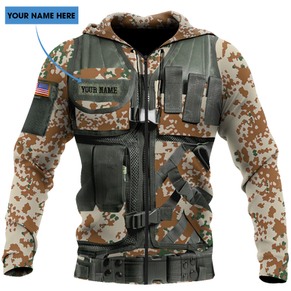 Custom America armor 3d hoodie shirt for men and women HG62002-Apparel-HG-Zip hoodie-S-Vibe Cosy™