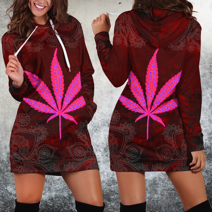 Hippie Red 3D All Over Printed Hoodie Shirt by SUN HAC300301-Apparel-SUN-Hoodie Dress-S-Vibe Cosy™