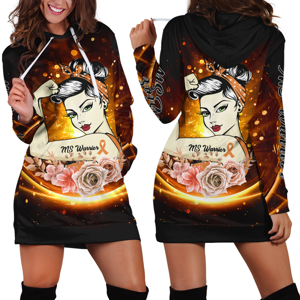 Multiple sclerosis warrior 3d hoodie shirt for men and women HAC270406-Apparel-HG-Hoodie Dress-S-Vibe Cosy™