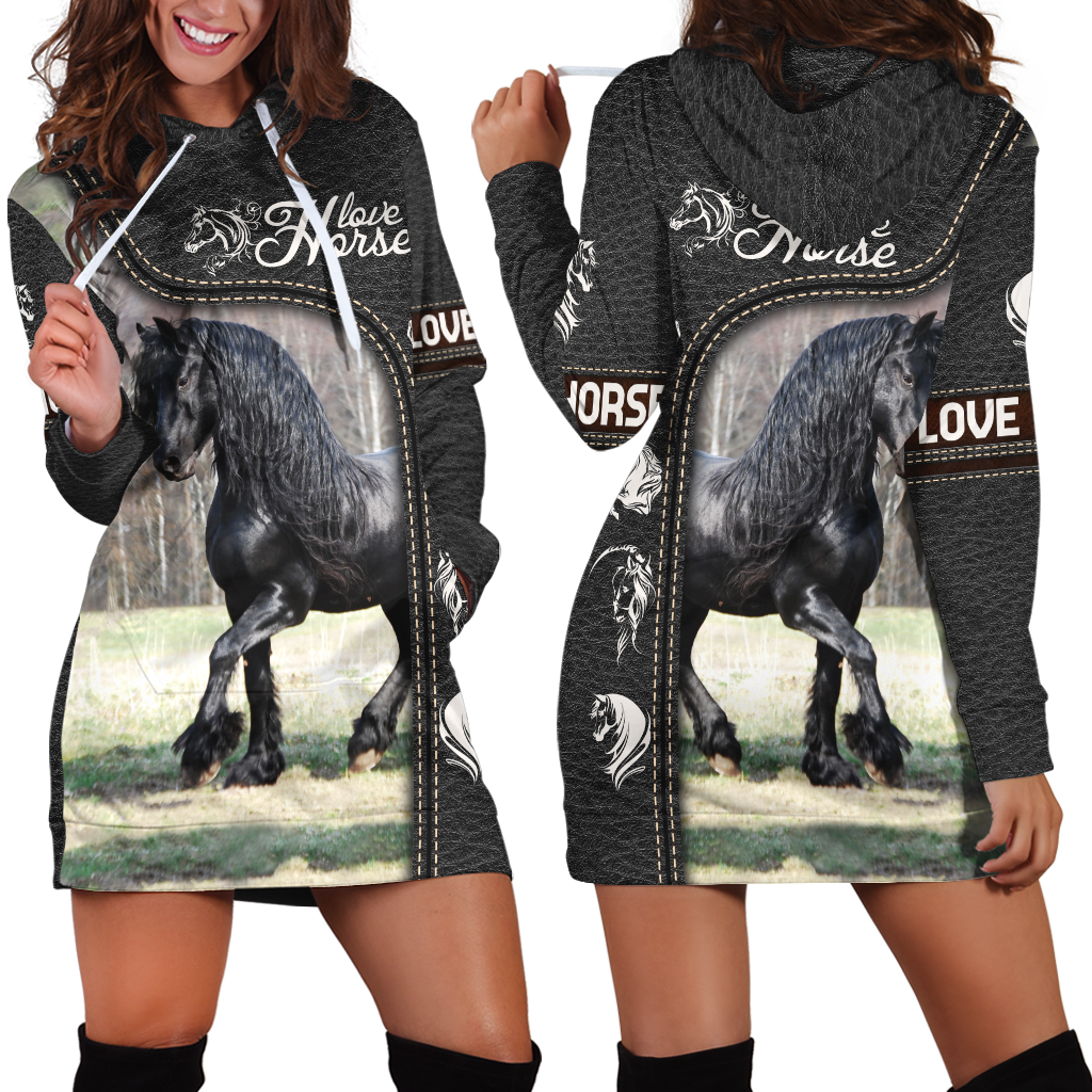 Love Horse 3D All Over Printed Shirts Pi220401-Apparel-TA-Hoodie Dress-S-Vibe Cosy™