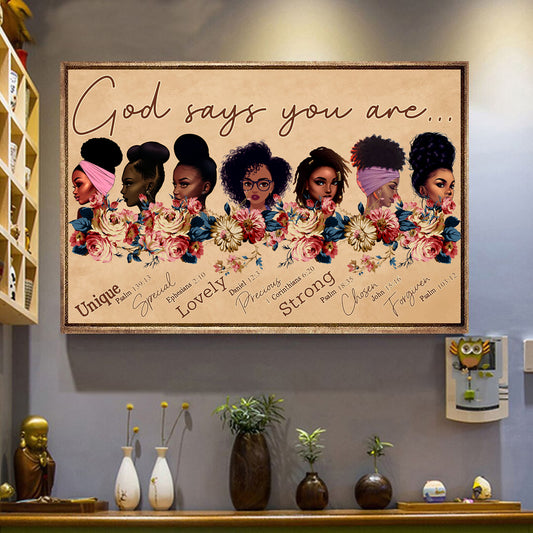 God says you are horizontal Poster DD06252003S-HG-ACCESSORIES-HG-36x24-Vibe Cosy™