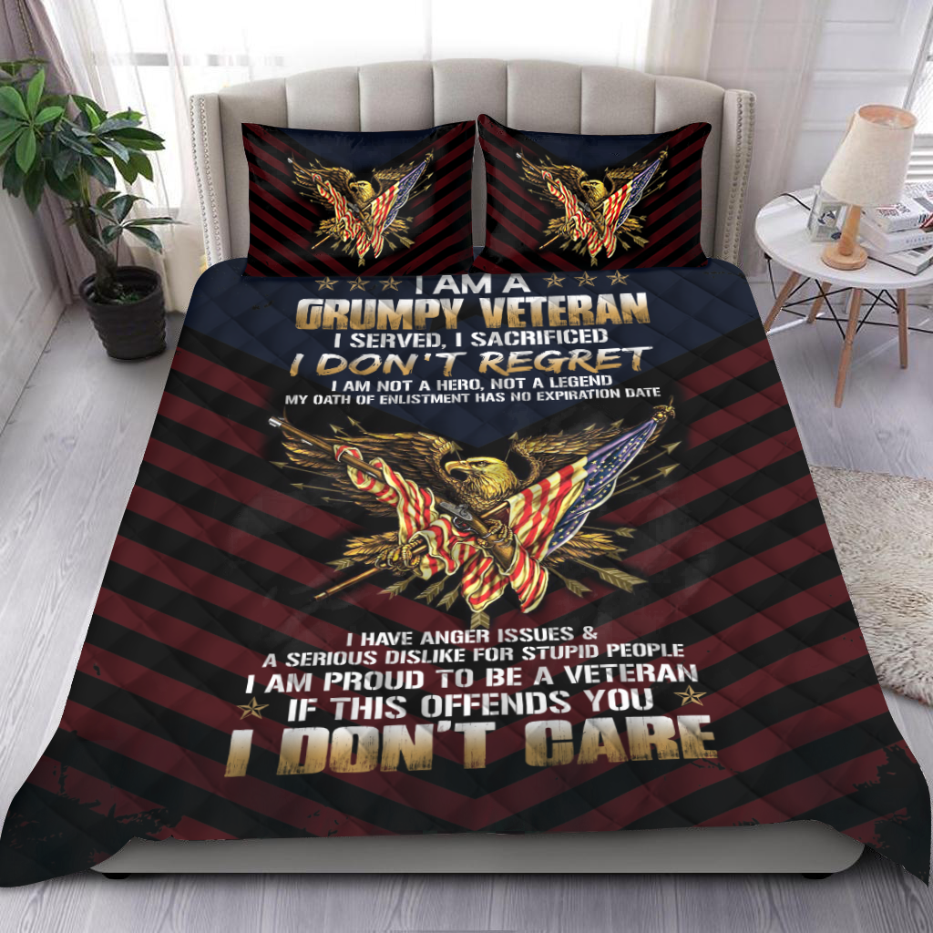 I am a Grumpy Veteran Quilt Bedding Set MH2005202S