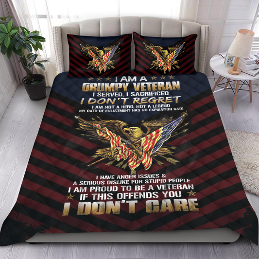 I am a Grumpy Veteran Quilt Bedding Set MH2005202S