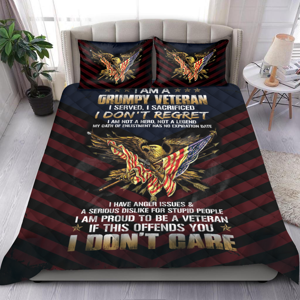I am a Grumpy Veteran Quilt Bedding Set MH2005202S