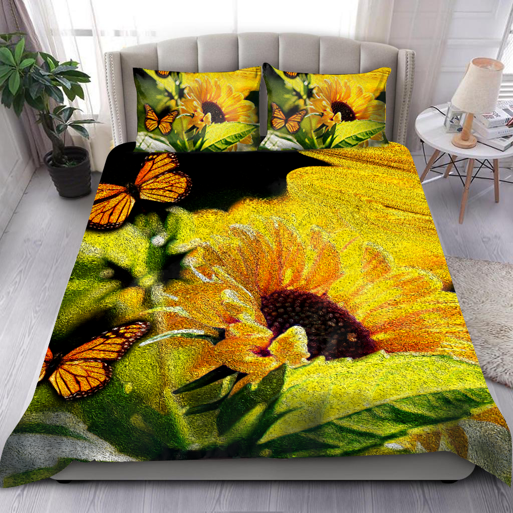 Beautiful butterfly and sun flower bedding set-ML-ML-US Twin-Vibe Cosy™