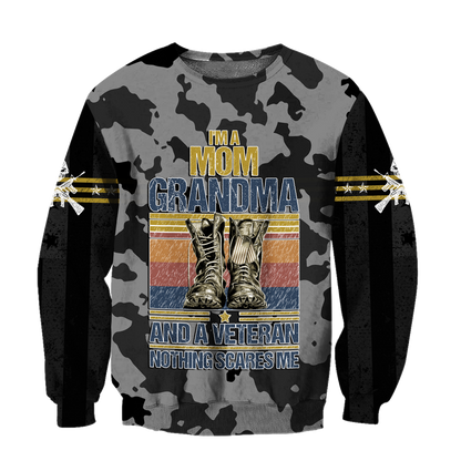 I'm a Mom Grandma and a veteran 3d all over printed shirts for men and women MH190520S-Apparel-Huyencass-Sweat Shirt-S-Vibe Cosy™