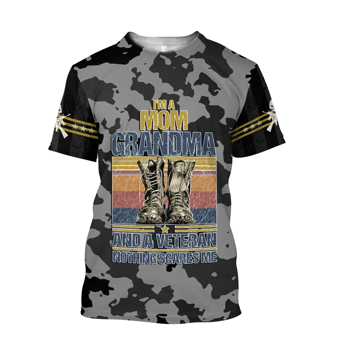 I'm a Mom Grandma and a veteran 3d all over printed shirts for men and women MH190520S-Apparel-Huyencass-T-Shirt-S-Vibe Cosy™