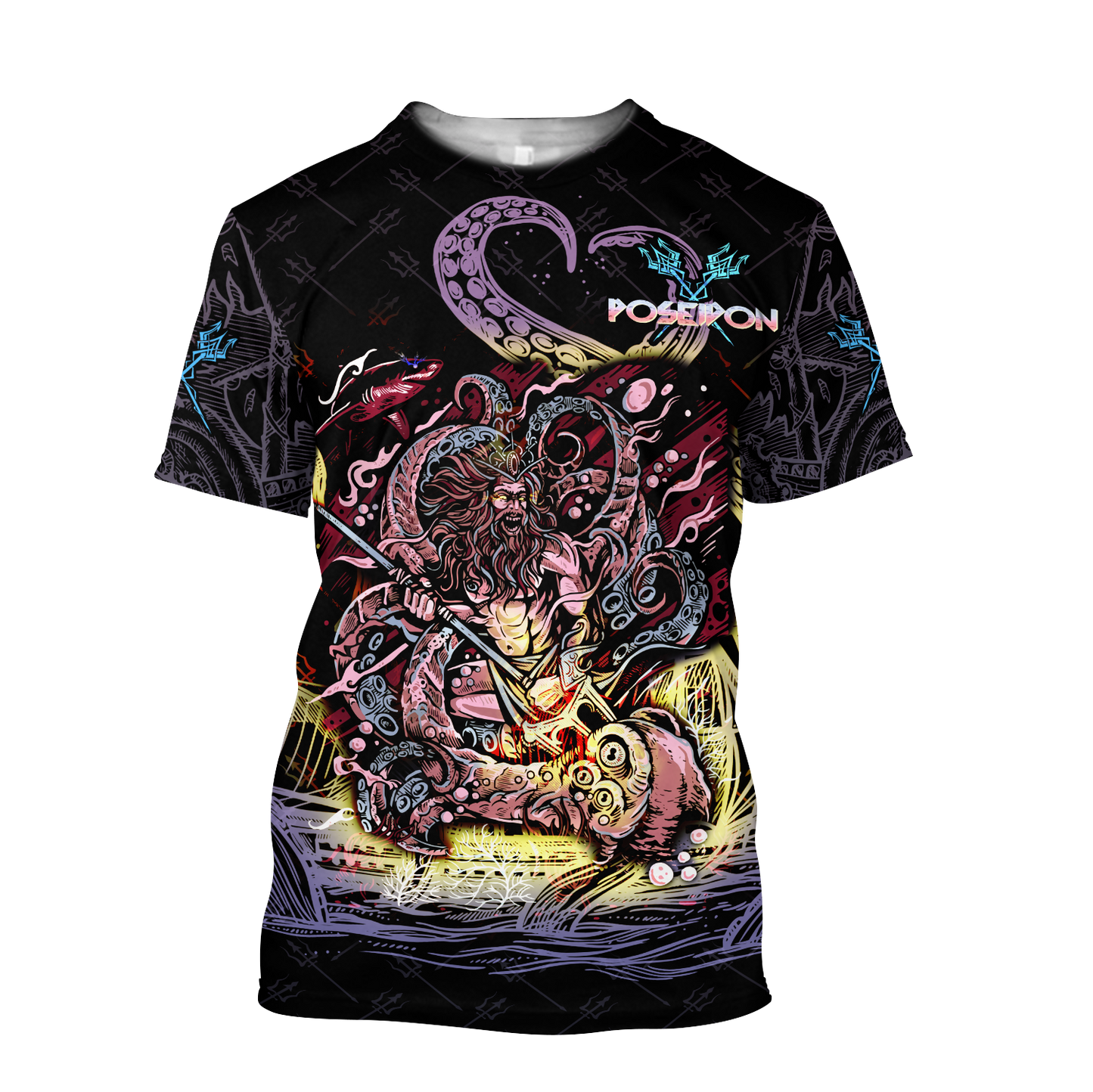 Poseidon Master of the sea Over 3D Printed MH270520-ML-Apparel-ML-T-Shirt-S-Vibe Cosy™