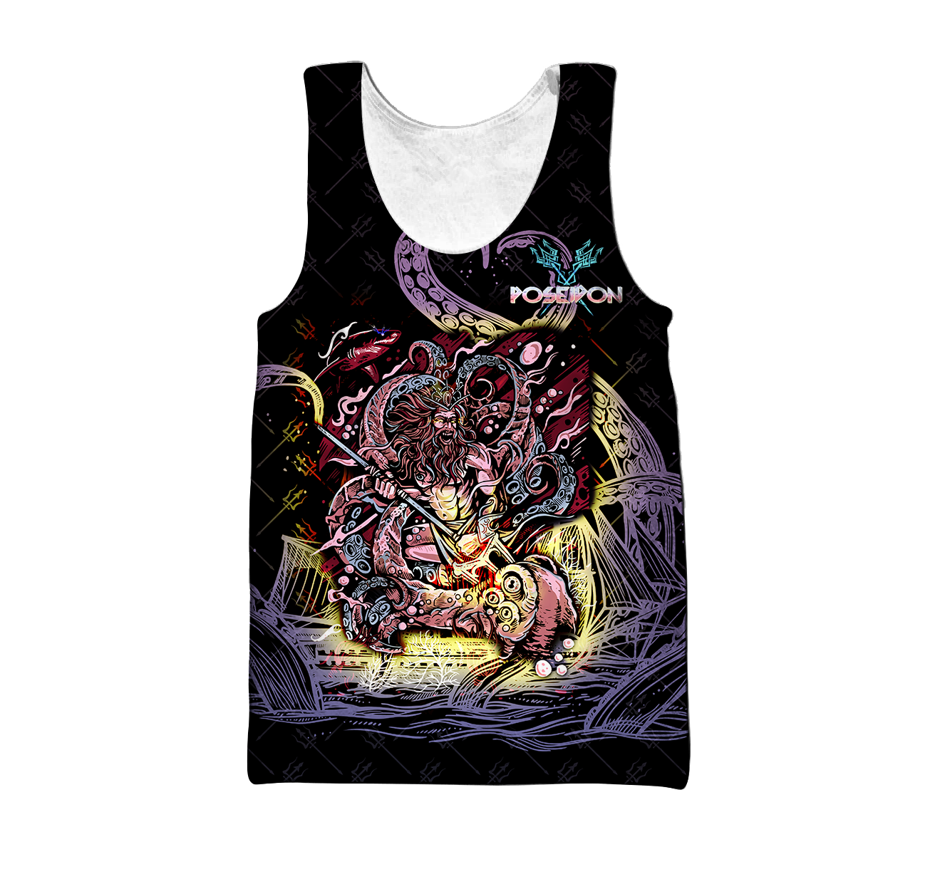 Poseidon Master of the sea Over 3D Printed MH270520-ML-Apparel-ML-Tank Top-S-Vibe Cosy™