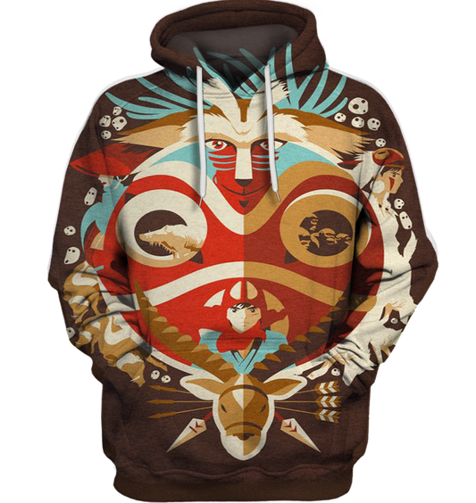 3D All Over Print Mononoke 13 Shirt-Apparel-HbArts-Hoodie-S-Vibe Cosy™