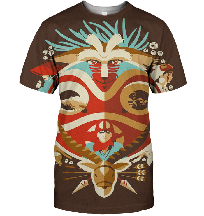 3D All Over Print Mononoke 13 Shirt-Apparel-HbArts-T-Shirt-S-Vibe Cosy™