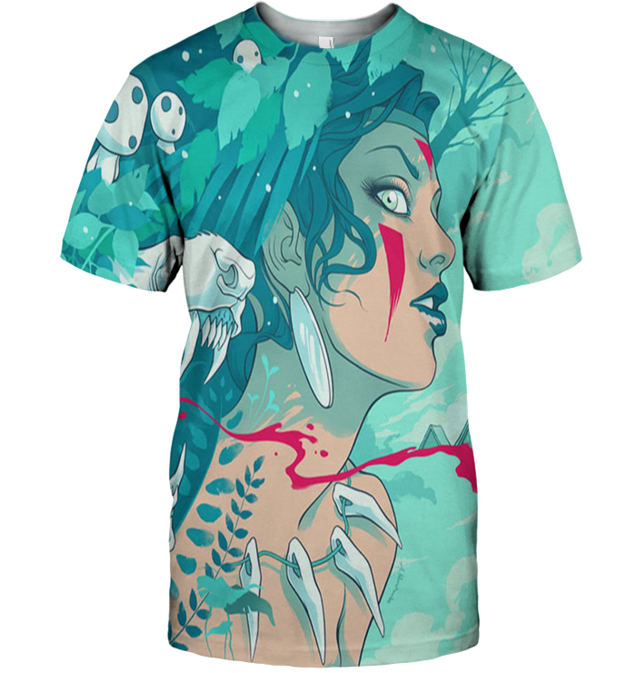 3D All Over Print Mononoke 14 Shirt-Apparel-HbArts-T-Shirt-S-Vibe Cosy™