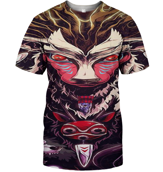 3D All Over Print Mononoke 21 Shirt-Apparel-HbArts-T-Shirt-S-Vibe Cosy™