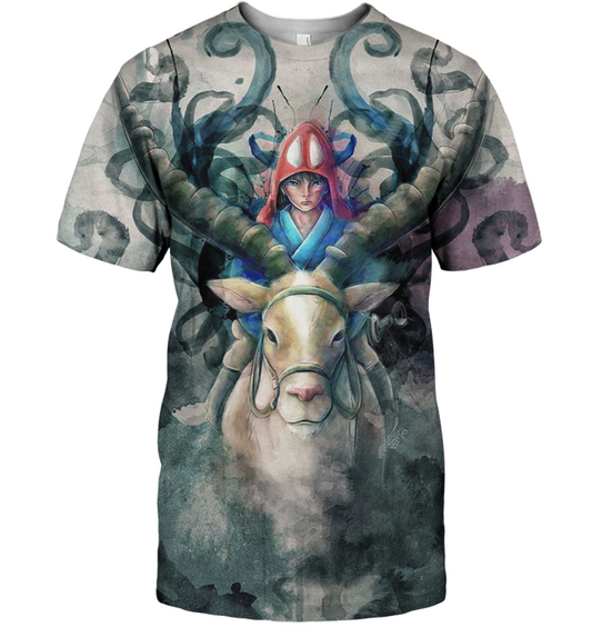 3D All Over Print Mononoke 02 Shirt-Apparel-HbArts-T-Shirt-S-Vibe Cosy™