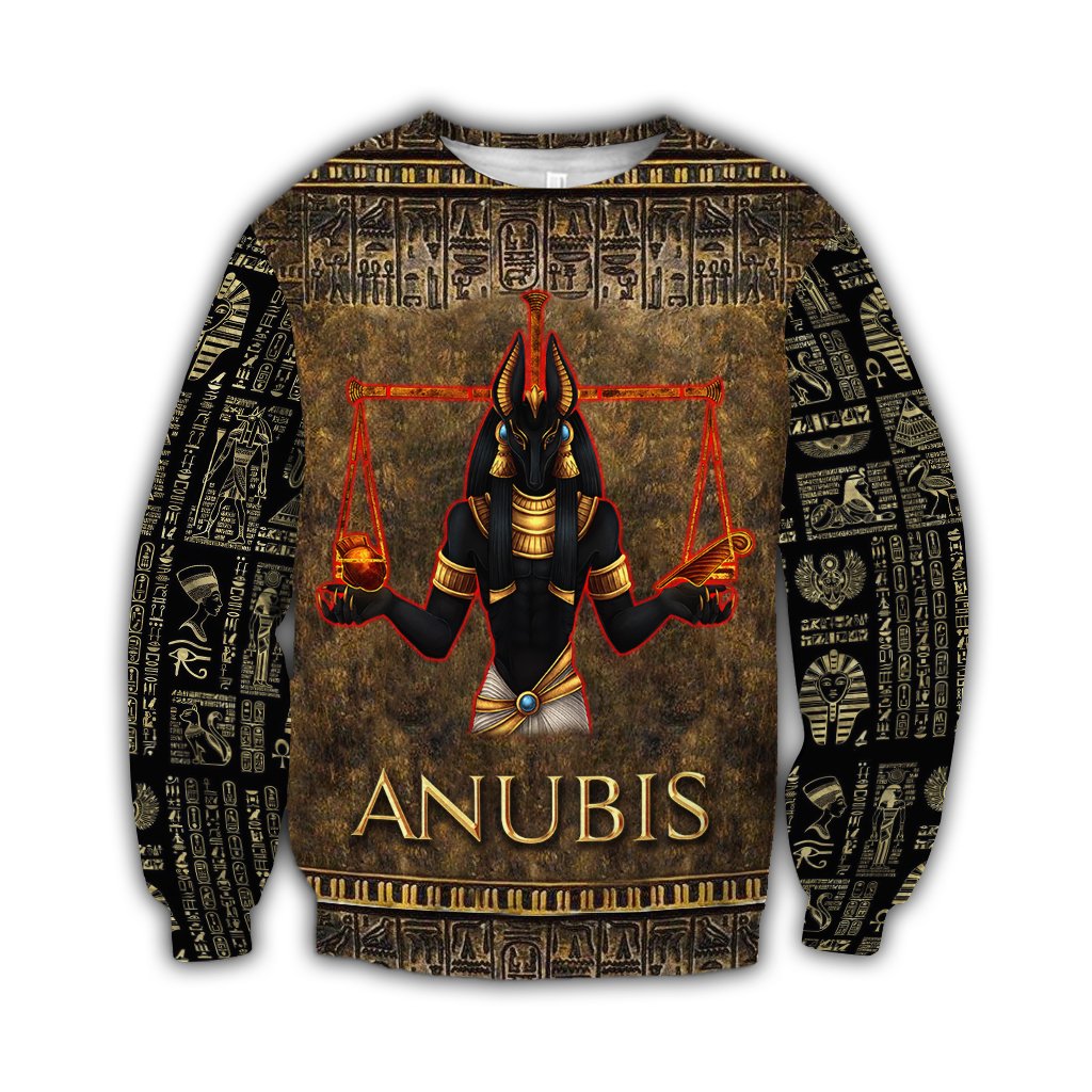 Ancient Egypt Anubis 3D All Over Printed Clothes Hoodie MP030304-Apparel-MP-Sweatshirts-S-Vibe Cosy™