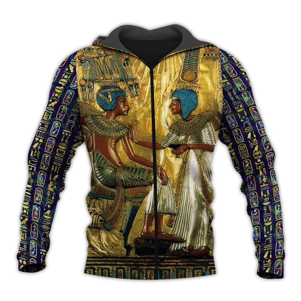 Ancient Egypt Wallpaper 3d All Over Printed Hoodie MP030308-Apparel-MP-Zipped Hoodie-S-Vibe Cosy™