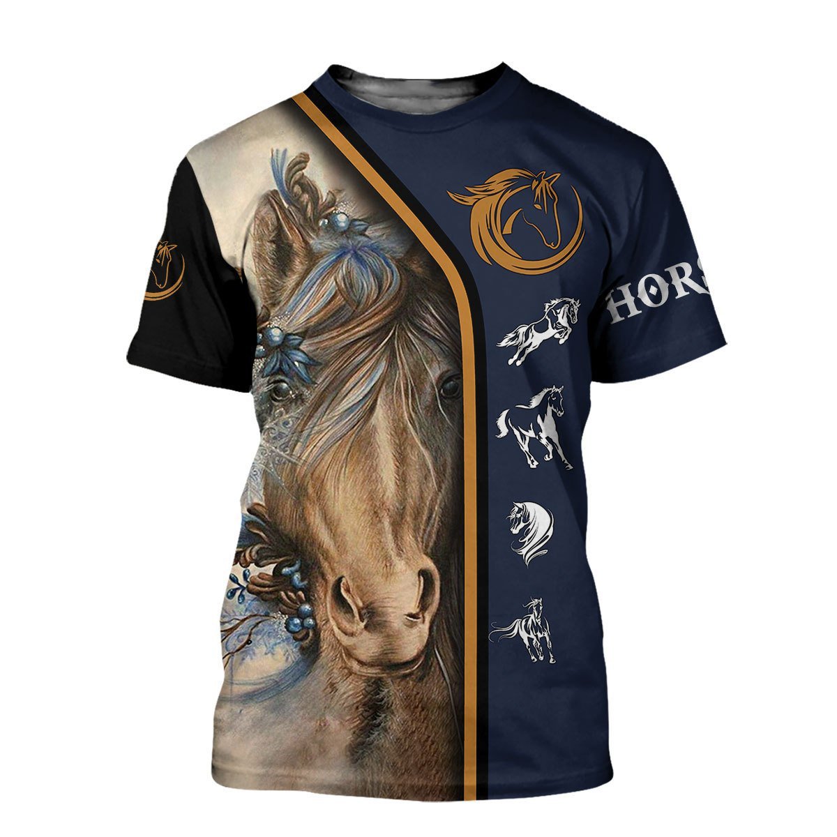 Love Beautiful Horse 3D All Over Printed Shirts MP030403-Apparel-MP-T-Shirt-S-Vibe Cosy™
