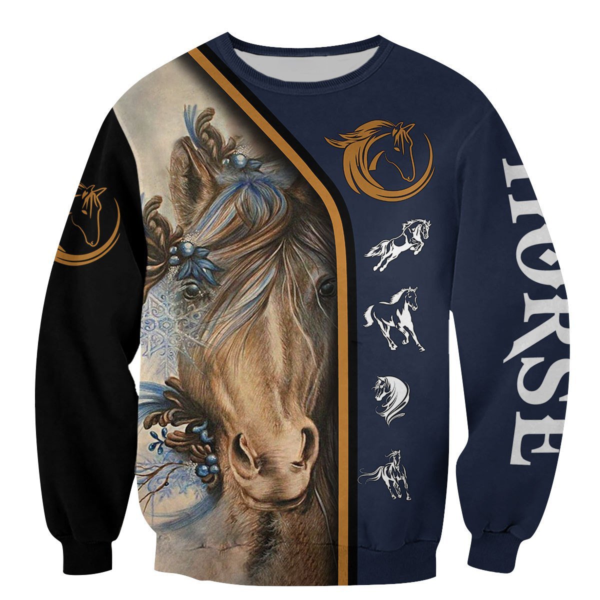 Love Beautiful Horse 3D All Over Printed Shirts MP030403-Apparel-MP-Sweatshirts-S-Vibe Cosy™