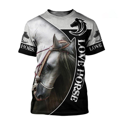 Love Beautiful Horse 3D All Over Printed Shirts MP030404 - Amaze Style™-Apparel