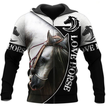 Love Beautiful Horse 3D All Over Printed Shirts MP030404 - Amaze Style™-Apparel