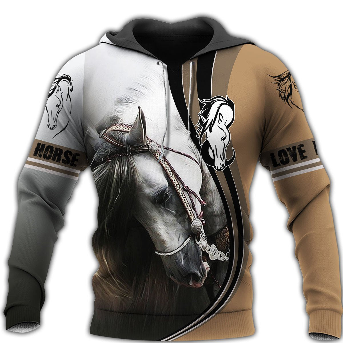 Love Horse 3D All Over Printed Shirts MP050402-Apparel-MP-Hoodie-S-Vibe Cosy™