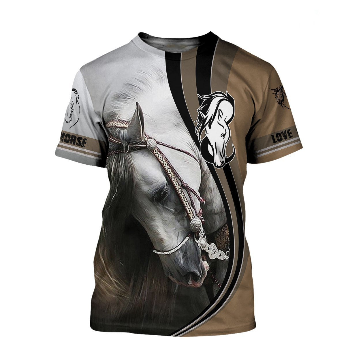 Love Horse 3D All Over Printed Shirts MP050402-Apparel-MP-T-Shirt-S-Vibe Cosy™