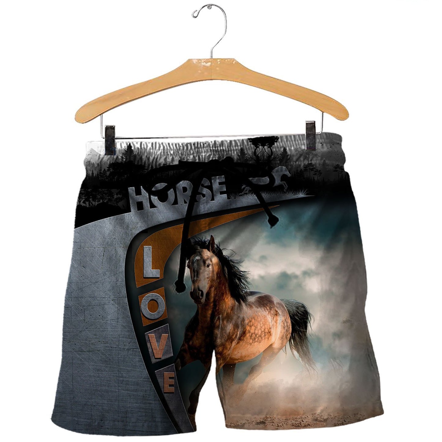 Love Horse 3D All Over Printed Shirt Hoodie For Men And Women MP050404-Apparel-MP-Shorts-S-Vibe Cosy™