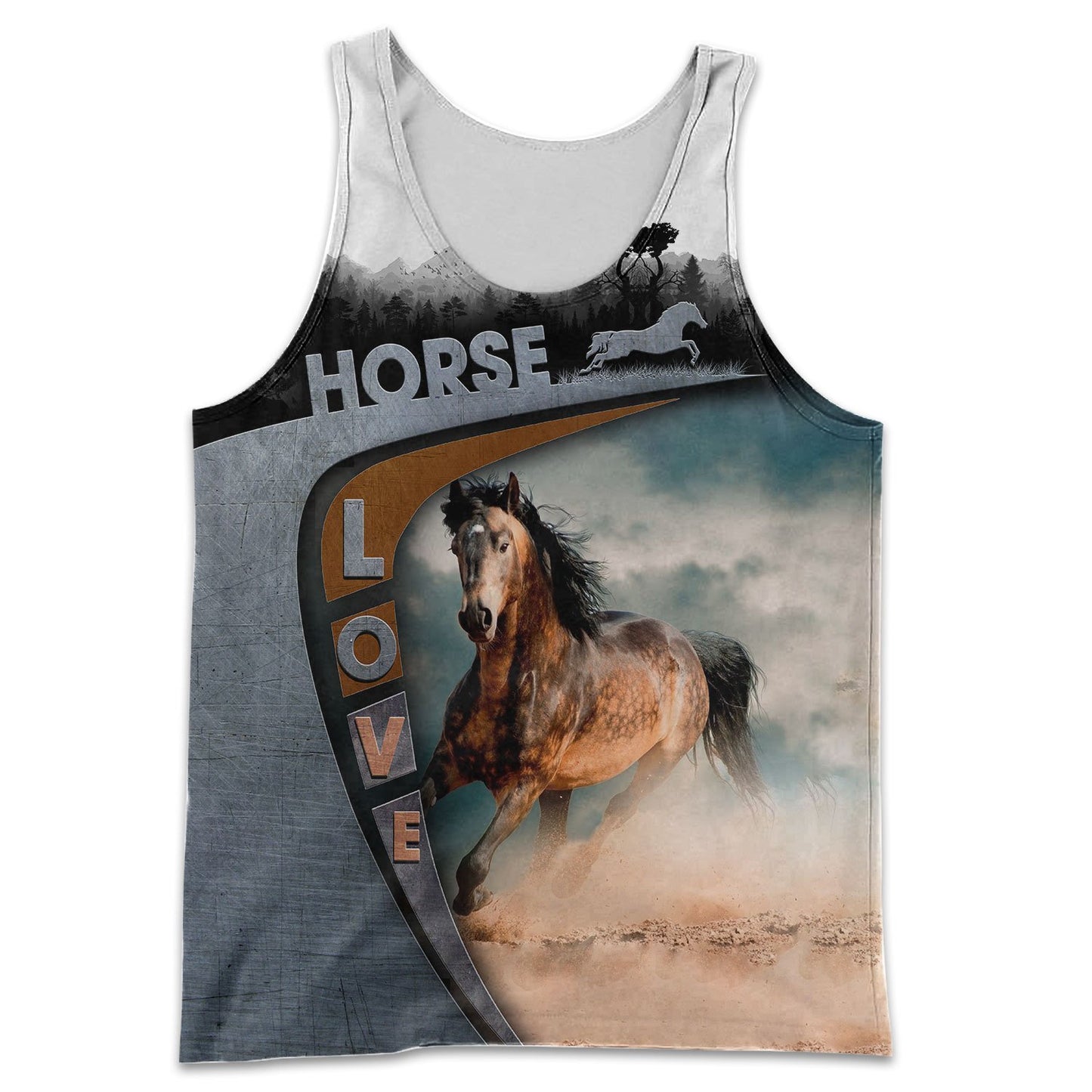 Love Horse 3D All Over Printed Shirt Hoodie For Men And Women MP050404-Apparel-MP-Tank Top-S-Vibe Cosy™
