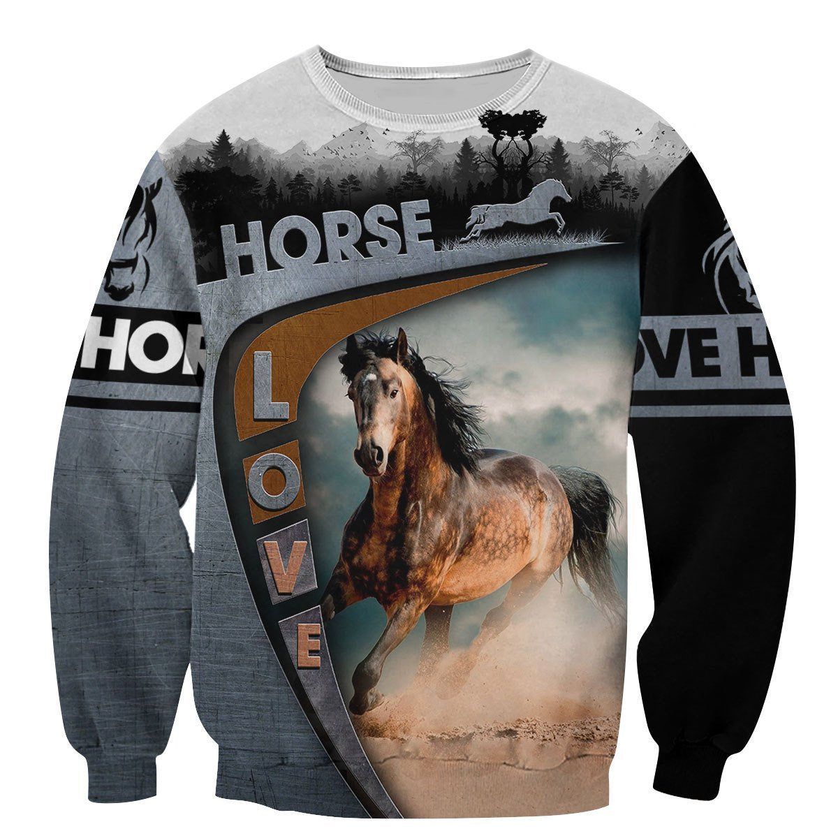 Love Horse 3D All Over Printed Shirt Hoodie For Men And Women MP050404-Apparel-MP-Sweatshirts-S-Vibe Cosy™