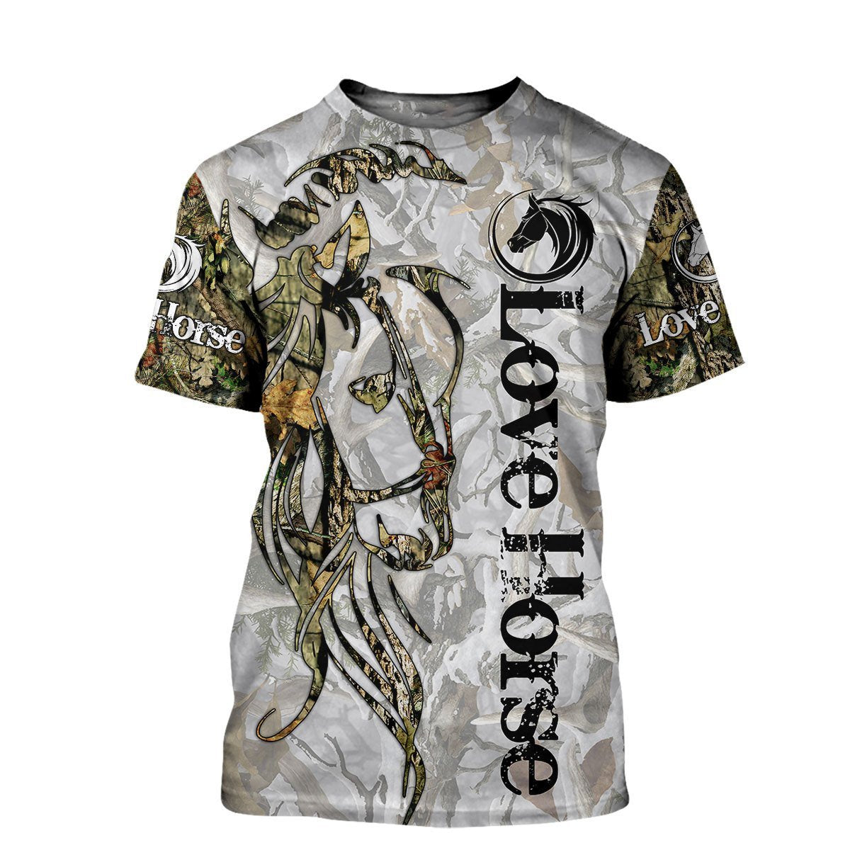 Love Horse Tattoo 3D All Over Printed Shirt Hoodie For Men And Women MP050405-Apparel-MP-T-Shirt-S-Vibe Cosy™