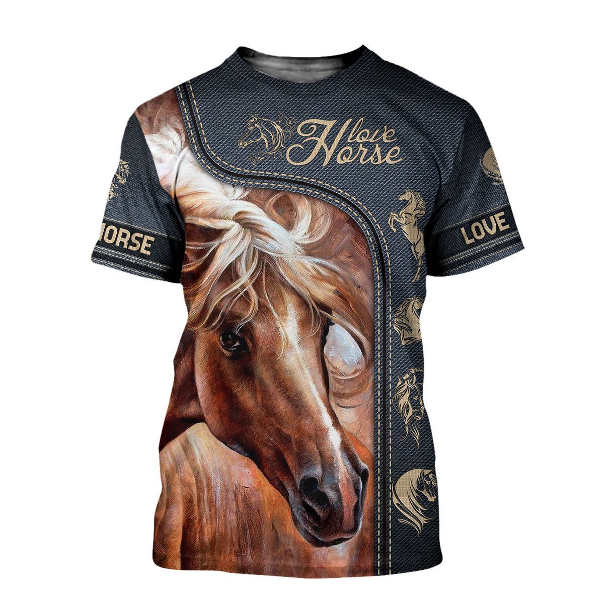Love Horse 3D All Over Printed Shirts MP090402-Apparel-MP-T-Shirt-S-Vibe Cosy™