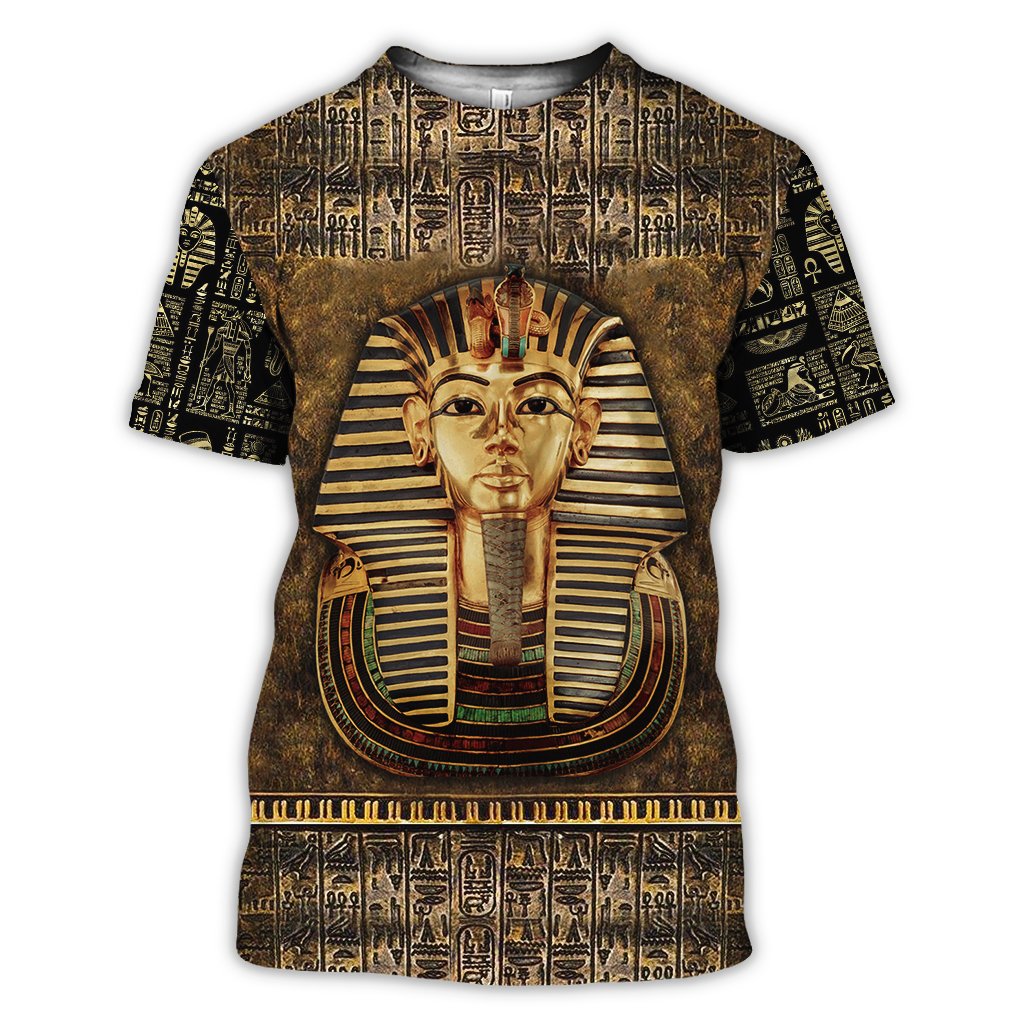 Ancient Egypt Tutankhamun 3D All Over Printed Shirt Hoodie For Men And Women MP1002-Apparel-MP-T-Shirt-S-Vibe Cosy™