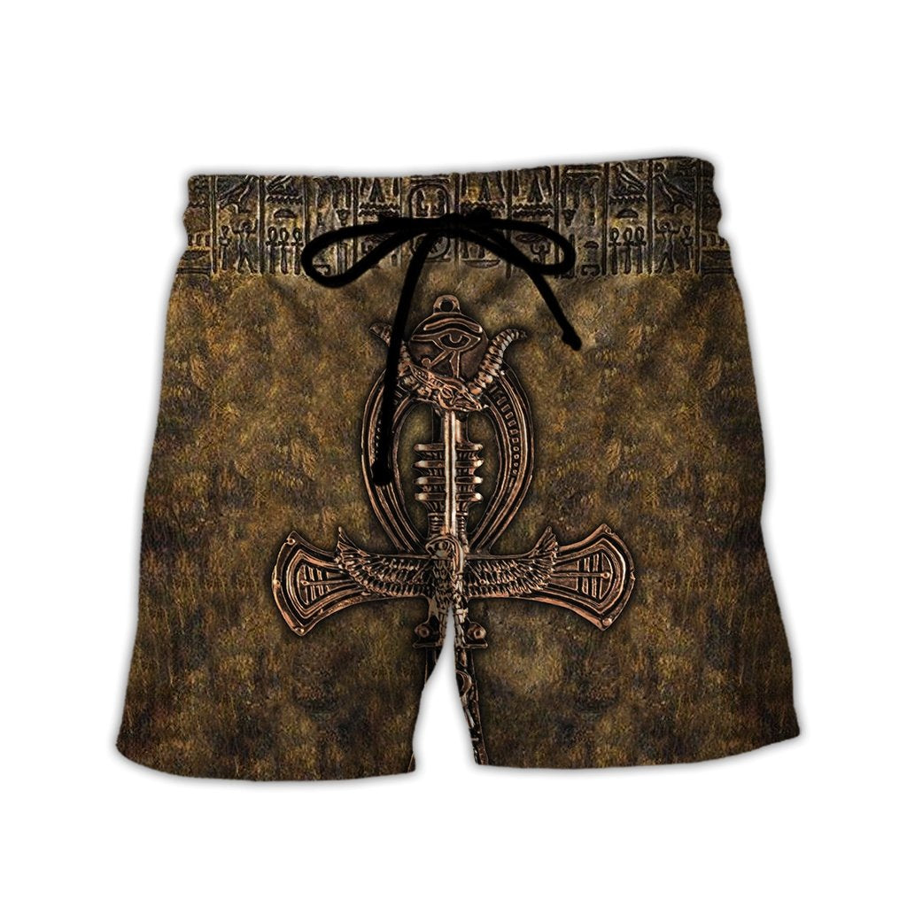 Ancient Egypt Ankh Key Of Life 3D All Over Printed Shirt Hoodie For Men And Women MP1004-Apparel-MP-Shorts-S-Vibe Cosy™