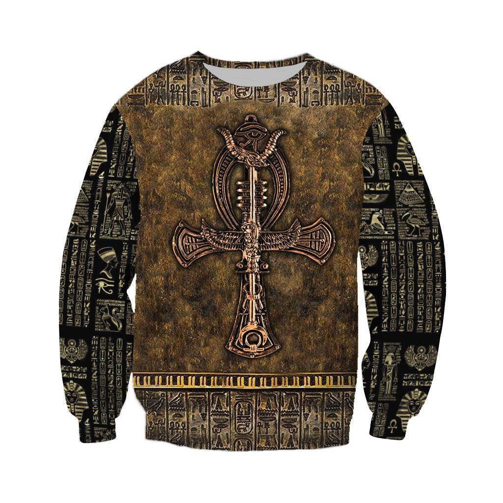 Ancient Egypt Ankh Key Of Life 3D All Over Printed Shirt Hoodie For Men And Women MP1004-Apparel-MP-Sweatshirts-S-Vibe Cosy™