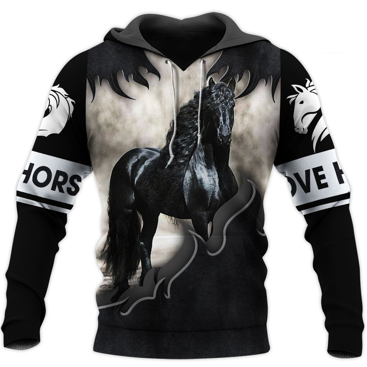 Love Horse 3D All Over Printed Shirts For Men And Women MP130404-Apparel-MP-Hoodie-S-Vibe Cosy™