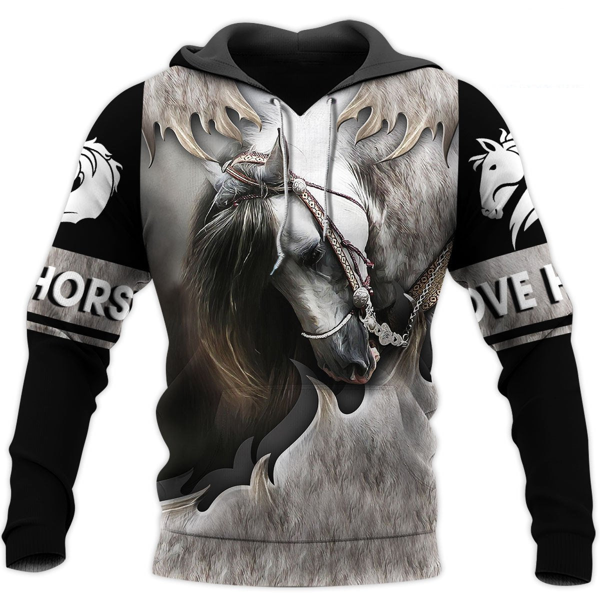 Love Horse 3D All Over Printed Shirts For Men And Women MP130405-Apparel-MP-Hoodie-S-Vibe Cosy™