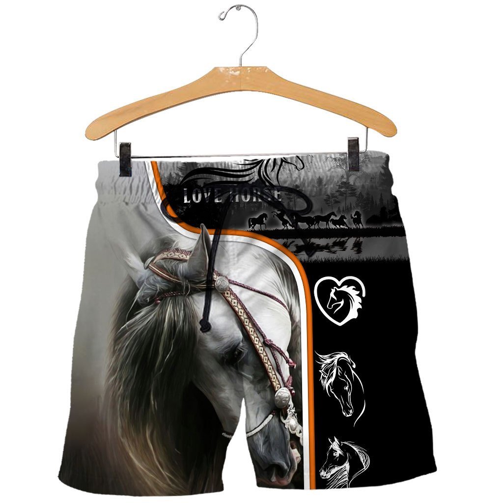 Beautiful Horse 3D All Over Printed Shirts For Men And Women MP130408-Apparel-MP-Shorts-S-Vibe Cosy™