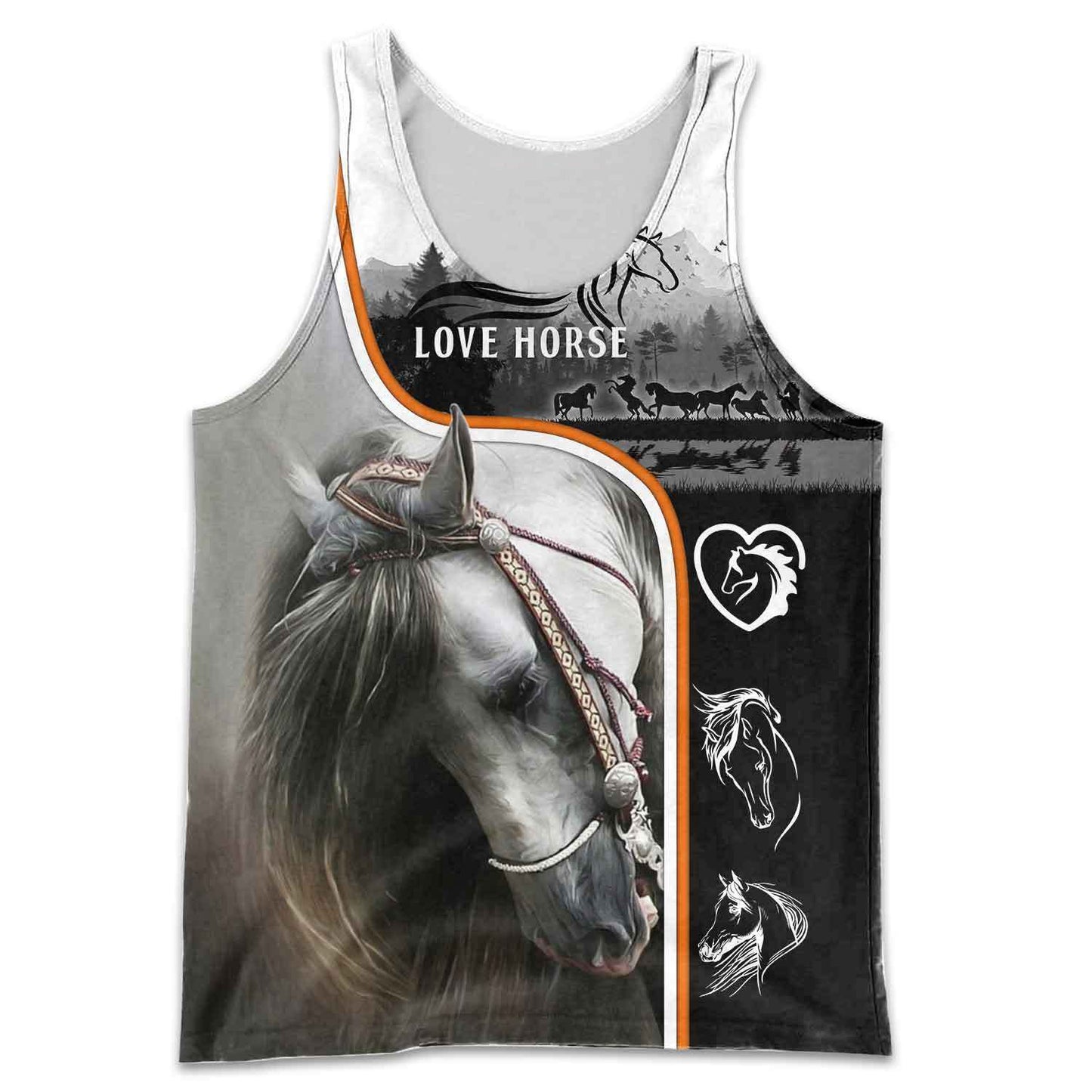Beautiful Horse 3D All Over Printed Shirts For Men And Women MP130408-Apparel-MP-Tank Top-S-Vibe Cosy™
