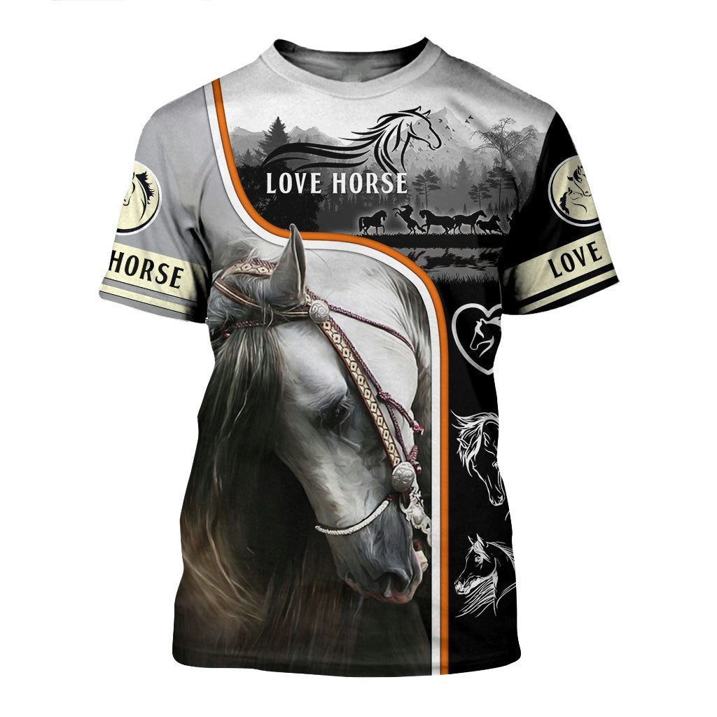 Beautiful Horse 3D All Over Printed Shirts For Men And Women MP130408-Apparel-MP-T-Shirt-S-Vibe Cosy™