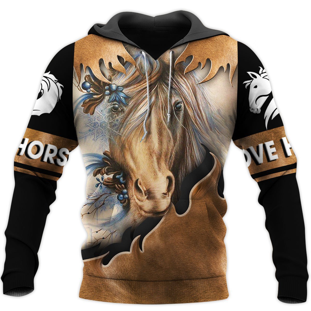 Love Horse 3D All Over Printed Shirts For Men And Women MP130411-Apparel-MP-Hoodie-S-Vibe Cosy™