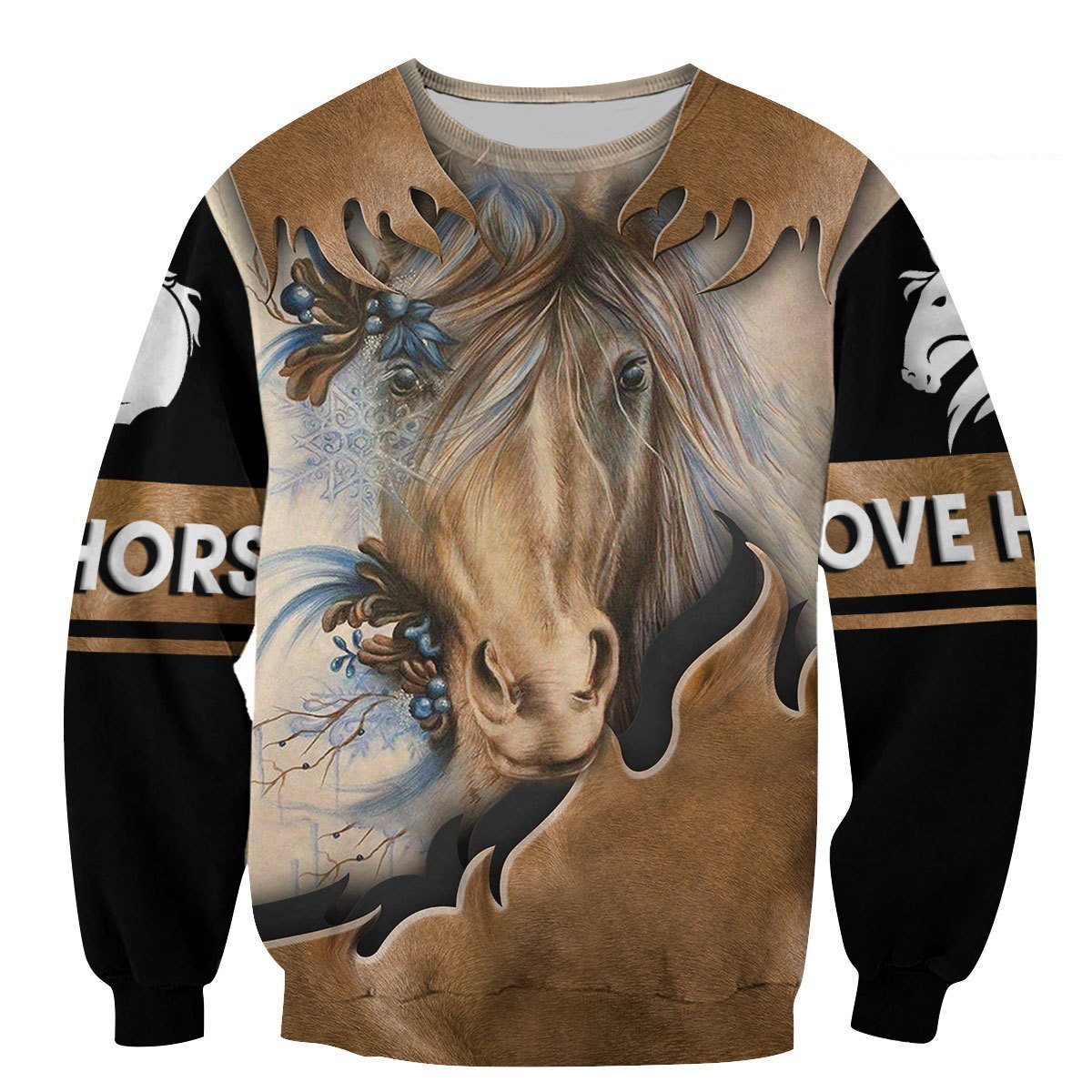 Love Horse 3D All Over Printed Shirts For Men And Women MP130411-Apparel-MP-Sweatshirts-S-Vibe Cosy™