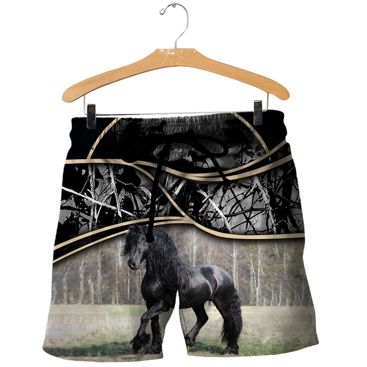 Love Horse 3D All Over Printed Shirts For Men And Women MP130412-Apparel-MP-Shorts-S-Vibe Cosy™