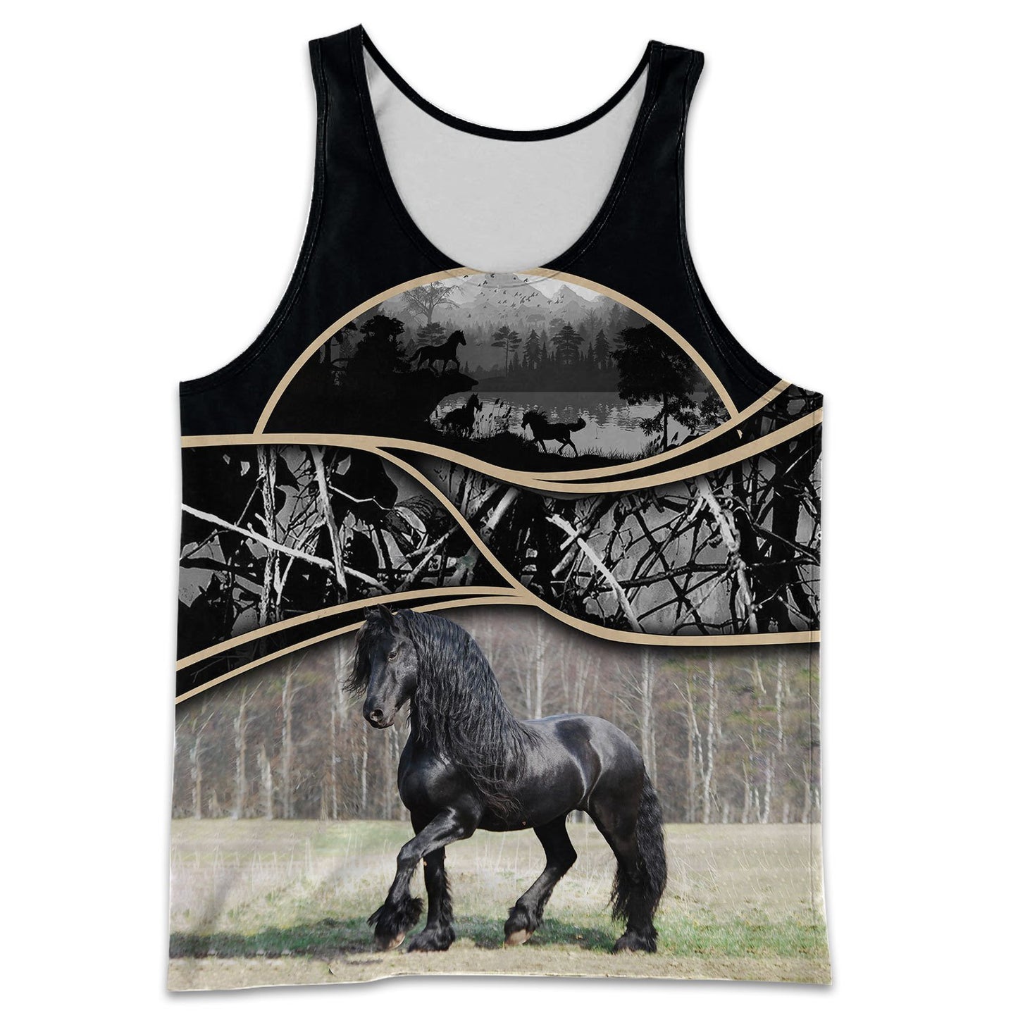 Love Horse 3D All Over Printed Shirts For Men And Women MP130412-Apparel-MP-Tank Top-S-Vibe Cosy™