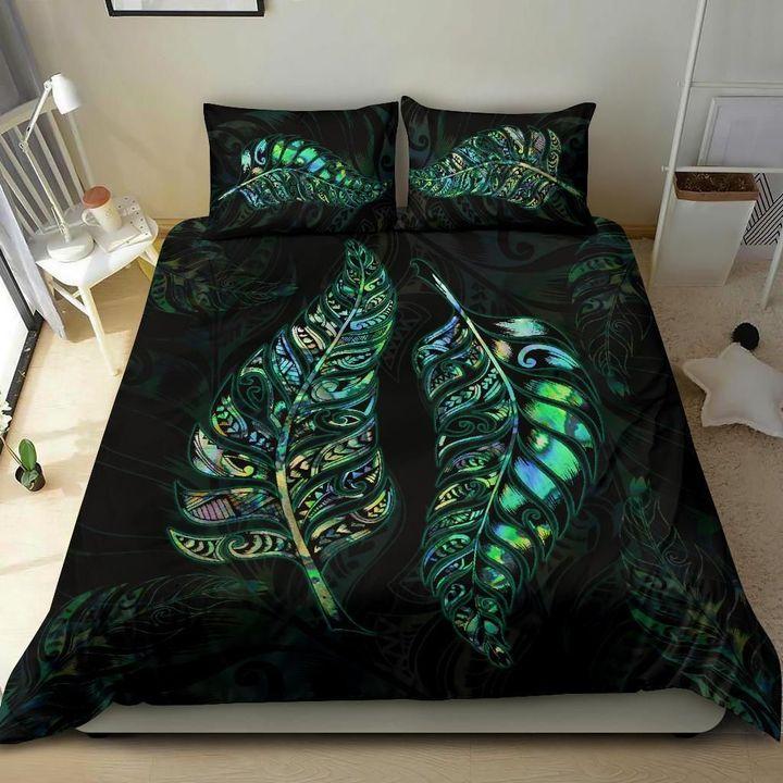 New Zealand Silver Fern Couple Bedding Set Paua Shell MP13072012