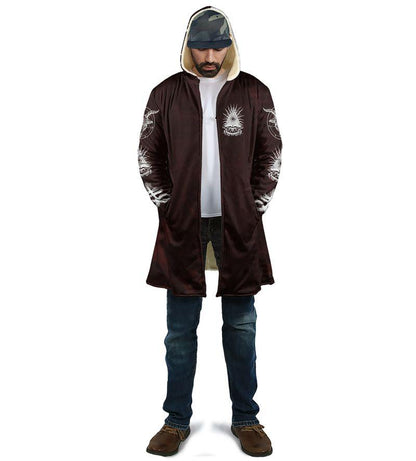 Satanic Tribal 3D All Over Printed Hooded Coat MP180301-Apparel-MP-Coat-S-Vibe Cosy™