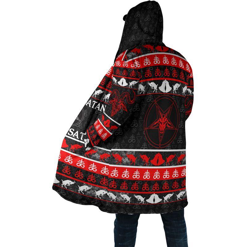Satanic Tribal 3D All Over Printed Hooded Coat MP180302-Apparel-MP-Coat-S-Vibe Cosy™