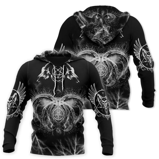 Satanic Tribal 3D All Over Printed Hoodie Shirts For Men And Women MP180303-Apparel-MP-Hoodie-S-Vibe Cosy™