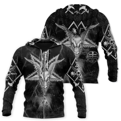 Satanic Tribal 3D All Over Printed Hoodie Shirts For Men And Women MP180304-Apparel-MP-Zip Hoodie-S-Vibe Cosy™